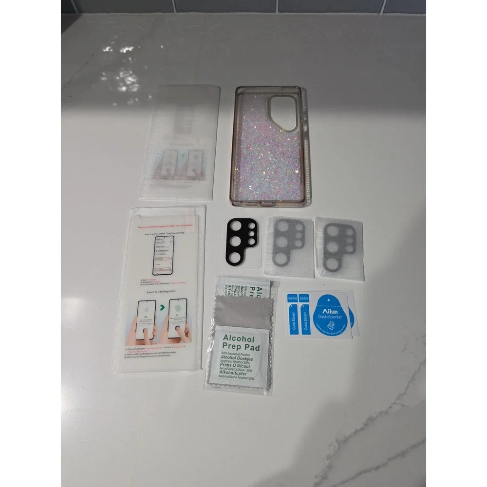Samsung Galaxy S25 Ultra Case Unisex S25 Ultra Iridescent Good Glitter Bundle